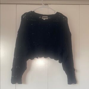 Anthropologie Black Crew Neck Sweater